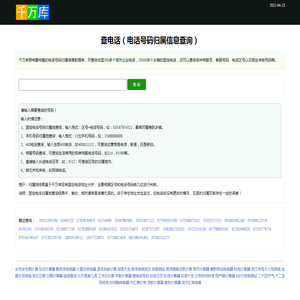 查电话