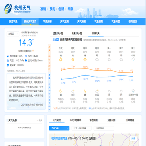 杭州天气预报,杭州7天天气预报,杭州14天天气预报,杭州天气查询