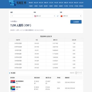 实时汇率查询工具