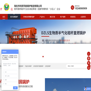 生物质锅炉,秸秆直燃锅炉,粮食烘干热风炉,海伦利民节能锅炉制造